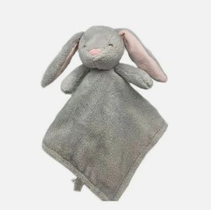 Carter's gray bunny rabbit security blanket soft plush lovey toy